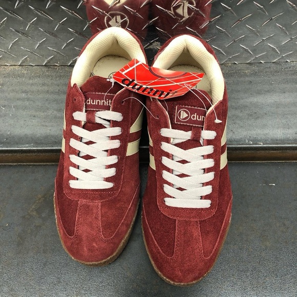 BNIB dunnit sneakers, burgundy/beige 5,7-10US womens - Picture 2 of 4